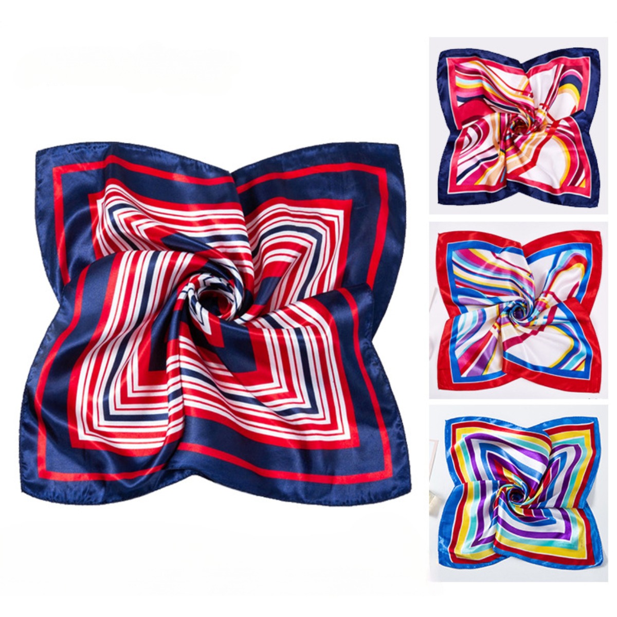 Silk Neck Scarf - 50*50 cm Vierkante Zijden Sjaals Sjaal