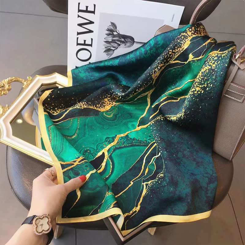 Silk Neck Scarf - 70x70 cm Vrouwen Sjaal Zijde Gevoel