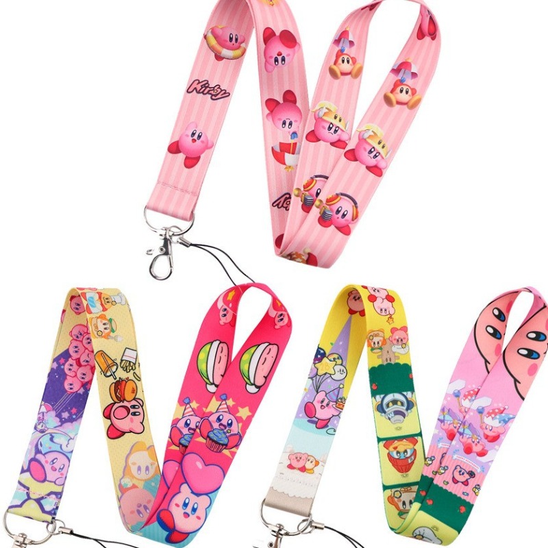 Lanyard Badge Holder - Hot Cute Kirby Lanyard Kleurrijke Print