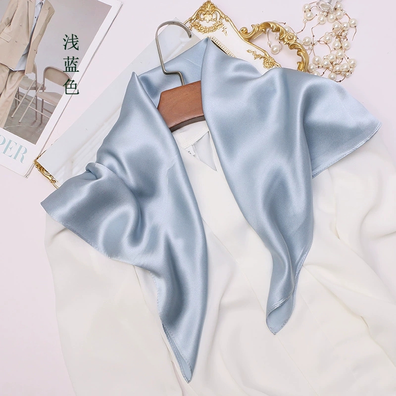 Silk Neck Scarf - Lente & Zomer Effen Kleur Mulberry