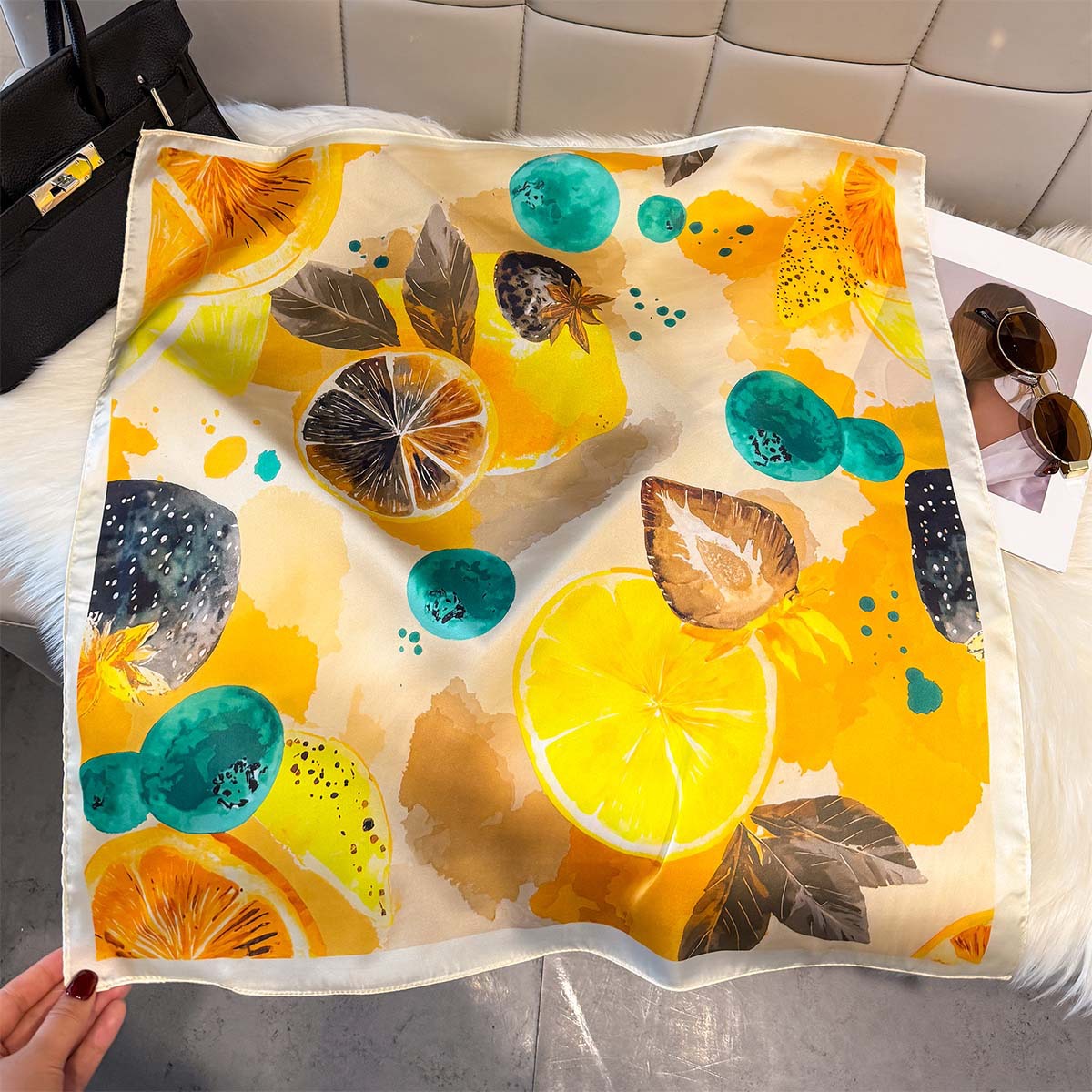 Mode Citroen Fruit Patroon Vie - Silk Neck Scarf recensie en prijs